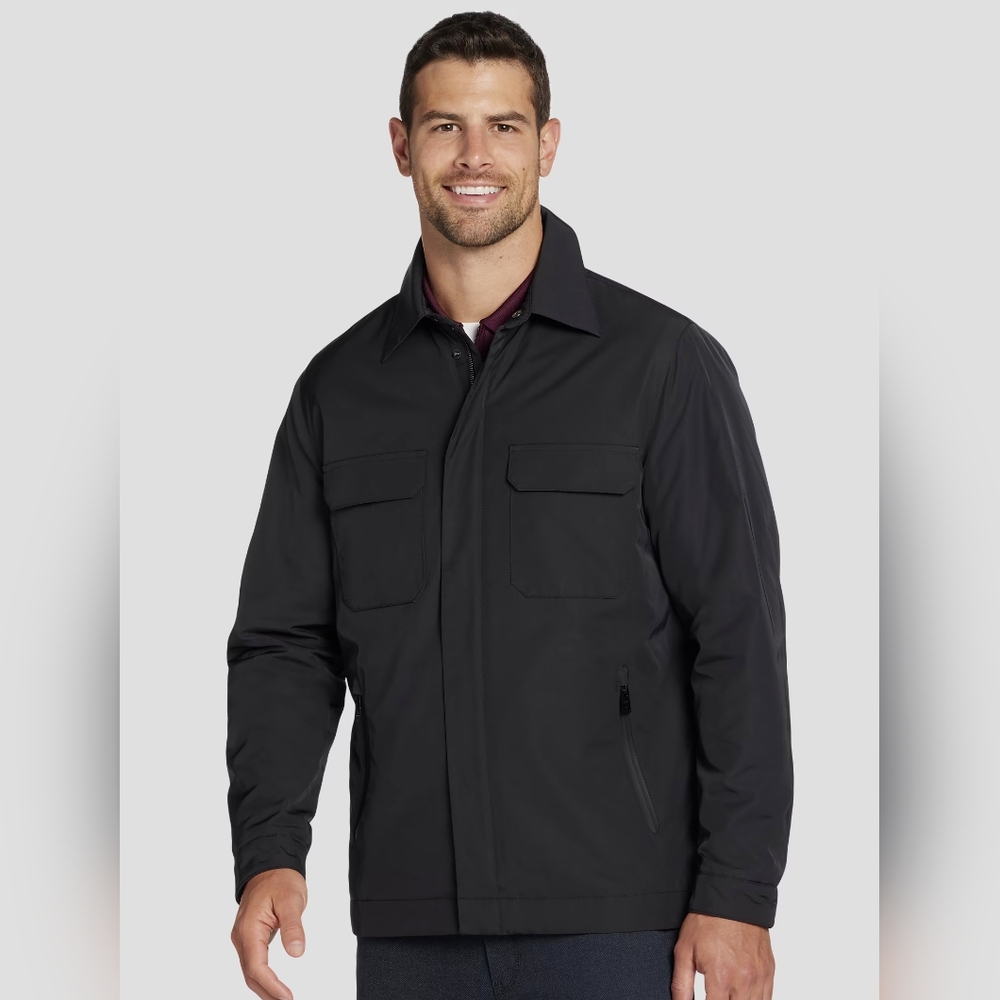 NEW Kenneth Cole Black Modern Fit Performance Tech Jacket M